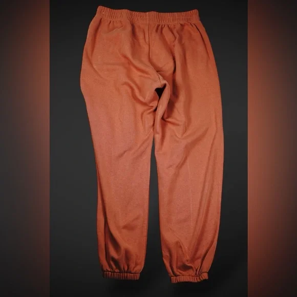 Nike Women’s Rust Orange Sportswear Essential Fleece Joggers Sweatpants Size L - Picture 6 of 17
